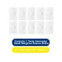 Imagem de Kit 10 Conjunto 1 Tecla Interruptor Simples 10A 250V Embutir Sleek Margirius Branco Brilho