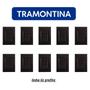 Imagem de Kit 10 Conjunto Interruptor Simples 1 Tecla Tramontina Liz Grafite