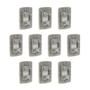 Imagem de Kit 10 Conjuntos Montados 1 Interruptor Simples E 1 Tomada 2P+T 10A Pb S3B69030 Branco Miluz Schneider