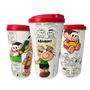 Imagem de Kit 10 Copo Bucks Turma da Mônica Com Tampa 500ml Quadrinhos