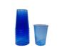 Imagem de Kit 10 Copos Acrílico 200ml Azul Translúcido Elite