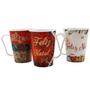 Imagem de Kit 10 Copos Caneca De Plástico Natal Noel 430ml Com Alça