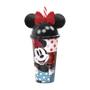 Imagem de Kit 10 Copos Com Canudo e Orelha Minnie Vermelha 500ml