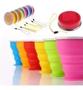 Imagem de Kit 10 Copos Dobrável Retrátil De Silicone 200ml