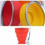 Imagem de Kit 10 Copos Dobrável Retrátil De Silicone 200ml