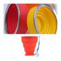 Imagem de Kit 10 Copos Dobrável Retrátil De Silicone 200ml