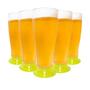 Imagem de Kit 10 Copos Tulipa Cristal Acrílico Base colorido 350 Ml