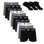 Imagem de Kit 10 Cueca Boxer Polo Wear Microfibra Sortido + 3 Meias M3