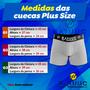 Imagem de Kit 10 cueca boxer xgg plus size algodao sortidas modelo reforçado