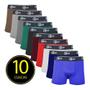 Imagem de Kit 10 Cuecas Boxer Microfibra Romantic Masculina Lisa