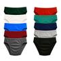 Imagem de Kit 10 Cuecas Slip Plus Size Microfibra Elástico Embutido