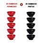 Imagem de Kit 10 Cumbucas Estilo Oriental de Plástico Preta e Vermelha