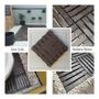 Imagem de Kit 10 deck modular  plastico preto textura madeira, piscina, sacada, banheiro 30x30x2,5 cm maxx premium