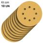 Imagem de Kit 10 Discos de Lixa com tiras autocolantes 5" Gr 320 com Furo - Bosch