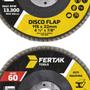 Imagem de Kit 10 Discos Flap 4.1/2" 115mm Grãos Polimento Acabamento Uniforme Fertak