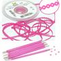 Imagem de Kit 10 elastic bengala pink + 1 corrente pink médio 1,5m