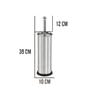 Imagem de Kit 10 Escova Para Banheiro Vaso Com Cabo de Inox e Suporte
