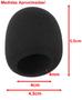 Imagem de Kit 10 Espuma Pequena Anti Puff Para Microfone Proteção Pop Filter 5cm