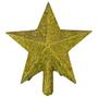 Imagem de Kit 10 Estrelas Ponteira Dourada Laço 15 Cm Árvore Natal Em