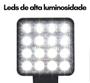 Imagem de Kit 10 Farol Milha 16 Led 48w 12v/24v Quadrad Off-road 6000k