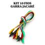 Imagem de Kit 10 Fios Garra Jacaré Para Arduino Eletrônica Colorido