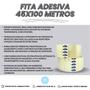 Imagem de Kit 10 Fita Transparente Adesiva Profissional 100 Metros