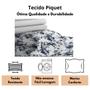 Imagem de Kit 10 Fronhas Travesseiro 50x70 Piquet Estampa Floral Azul