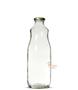 Imagem de Kit 10 garrafas de vidro incolor 1 litro com tampa de metal branca
