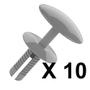 Imagem de Kit 10 Grampos Presilhas Cinza Spoiler Lateral Range Rover Sport Discovery 4 2010 2011 2012 2013