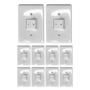 Imagem de Kit 10 Interruptor 1 Modulo Bipolar Ilumi para embutir 4x2 250v 10a