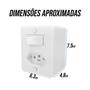 Imagem de Kit 10 interruptor 1 tecla simples 6A Com Tomada 10A 2 Pino + Terra 250V Ilumi
