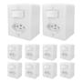 Imagem de Kit 10 interruptor 1 tecla simples 6A Com Tomada 10A 2 Pino + Terra 250V Ilumi