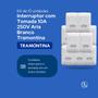 Imagem de Kit 10 Interruptor com Tomada 10A 250V Branco Tramontina