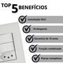 Imagem de Kit 10 Interruptor Duplo + Tomada 10A 4X2 Liz Tramontina