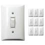 Imagem de Kit 10 Interruptor Simples 1 Tecla 10A Branco Com Placa Espelho Bivolt 127v e 250v