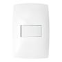 Imagem de Kit 10 Interruptor Simples 10a 4x2 Home Branco Com Placa Blux
