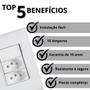 Imagem de Kit 10 Interruptor Simples + Tomada Dupla 10A Liz Tramontina