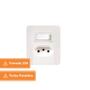 Imagem de Kit 10 Interruptores com Tomada Pezzi Sobrepor Branco Sistema X