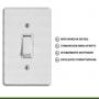 Imagem de Kit 10 interruptores de luz simples 1 tecla 6a 250v 