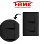Imagem de Kit 10 Interruptores Duplo Simples Preto Distantes 16A/250V Com Placa Suporte - FAME