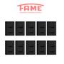 Imagem de Kit 10 Interruptores Duplo Simples Preto Distantes 16A/250V Com Placa Suporte - FAME