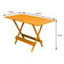 Imagem de Kit 10 Jogos de Mesa com 4 Cadeiras de Madeira Dobravel 120x70 Ideal para Bar e Restaurante - Mel