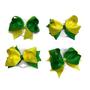 Imagem de Kit 10 Laços Cabelo Feminino Adulto Infantil Scrunchie Moda Verde Amarelo Brasil