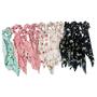 Imagem de Kit 10 Laços Longo De Cabelo Estampado Rabicó Cetim Lenço Scrunchie