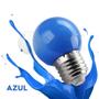 Imagem de Kit 10 Lâmpadas Incandescentes Bolinha 15w 127v Azul