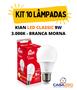 Imagem de Kit 10 Lâmpadas Led 9W E27 3.000K Branca Morna Bivolt Kian