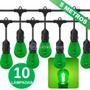 Imagem de Kit 10 Lâmpadas Led Retrô Verde + 1 Varal 5mts Criativa E Encantadora KIT030