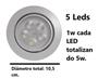 Imagem de Kit 10 Lâmpadas Spot Led 5W Embutir Redonda Bco Quente Bivol