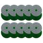 Imagem de kit 10 Lixas Diamantadas Seca e Úmida Floral Ouro 800 - Ø100mm