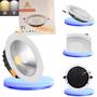 Imagem de Kit 10 Luminária DownLight Led Cob 50W  Embutir Redondo Bivolt 110v-220v Frio 6500k ou Quente 3500k